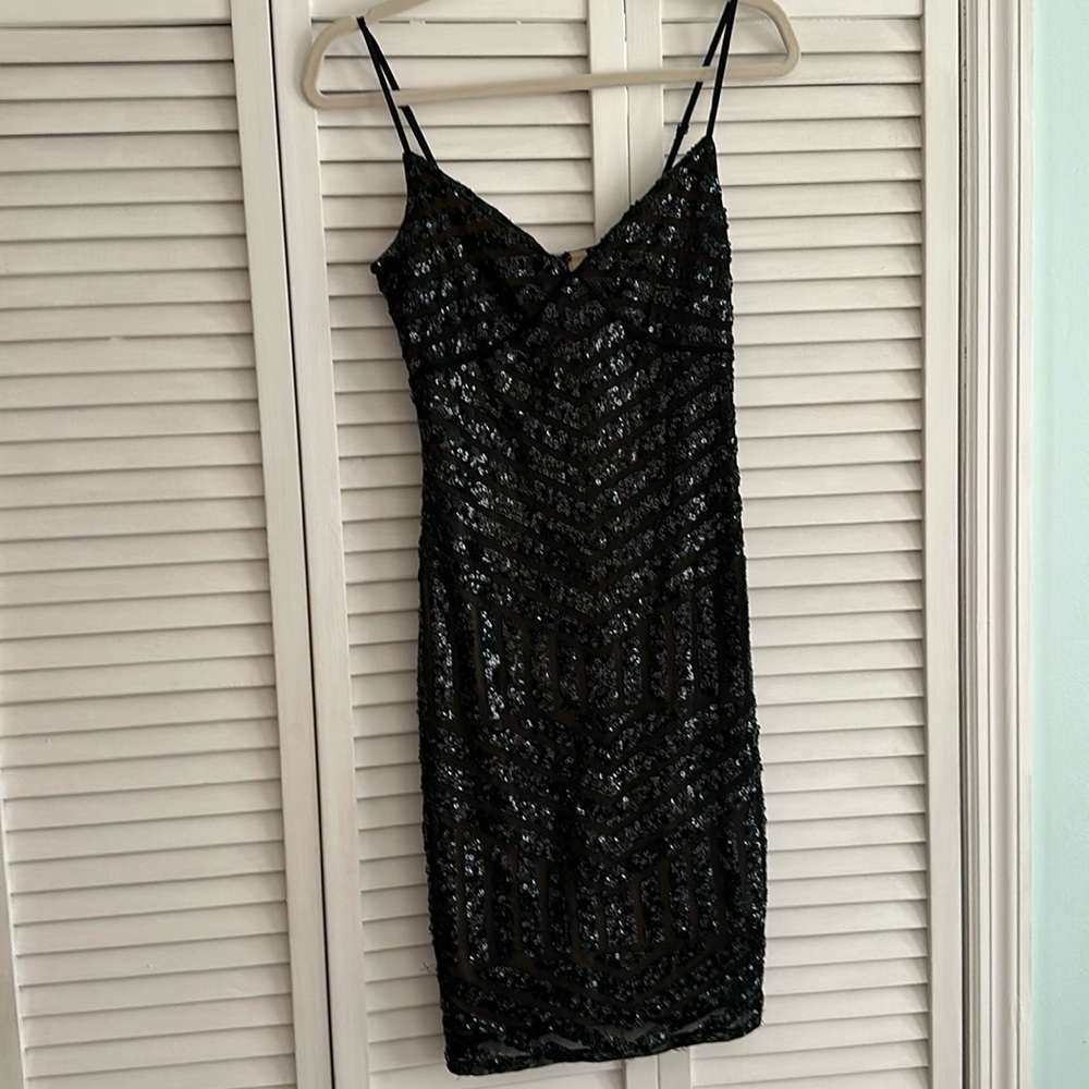 Black Sequin Dress